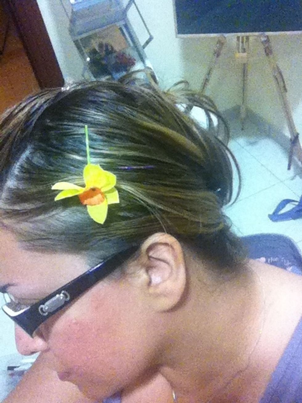 Me and my lovely yellow pin\ue32c\ue32c