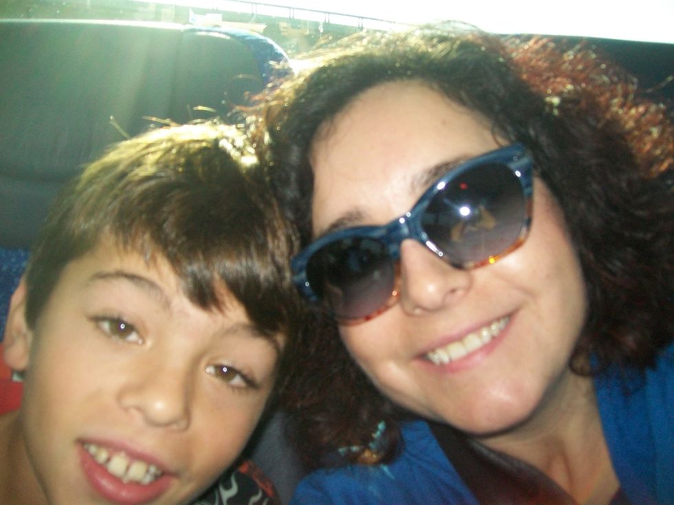 Me and my mum on a 5 hour bus trip.