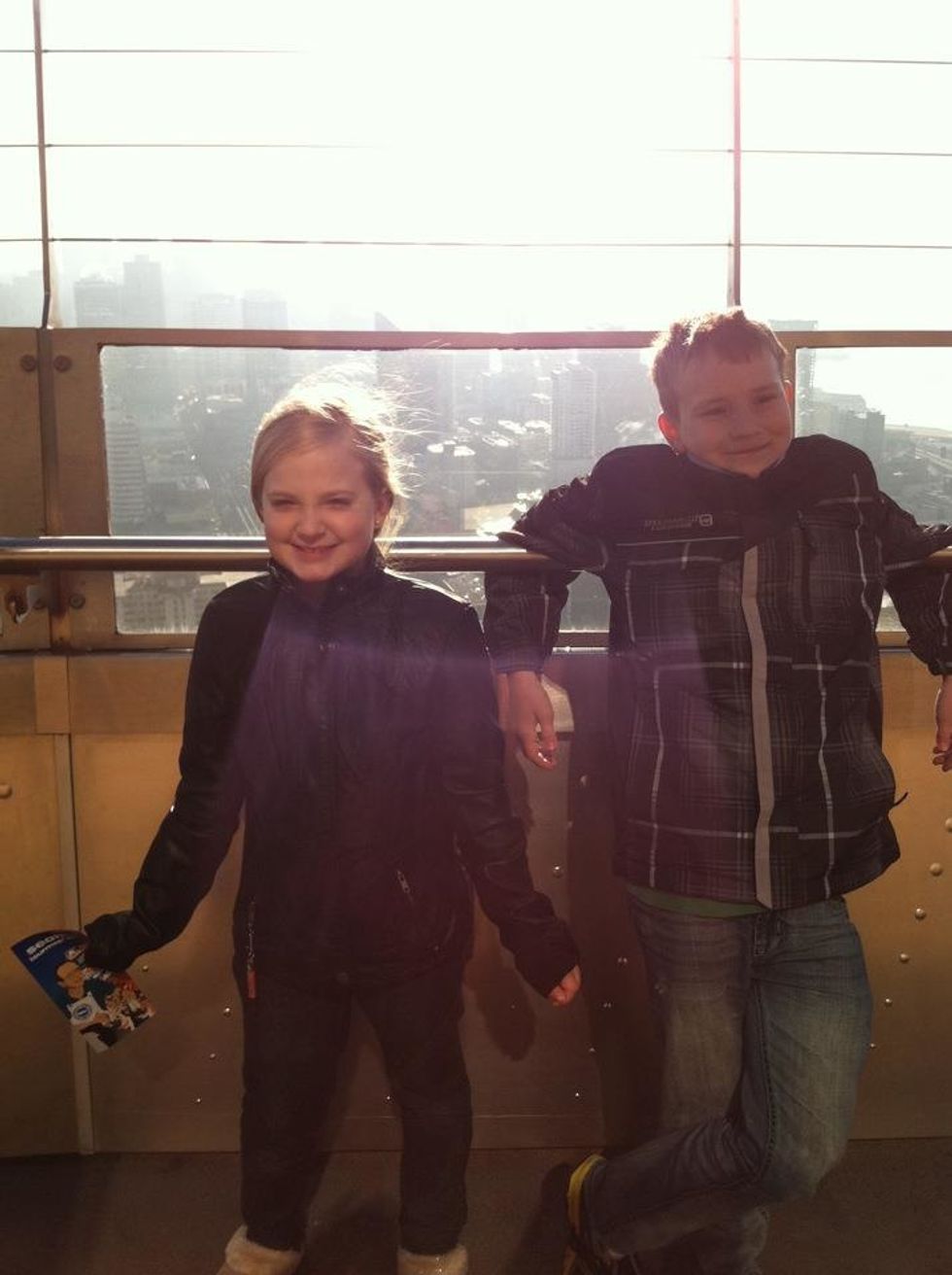 Me and step sister on the space needle in Seattle