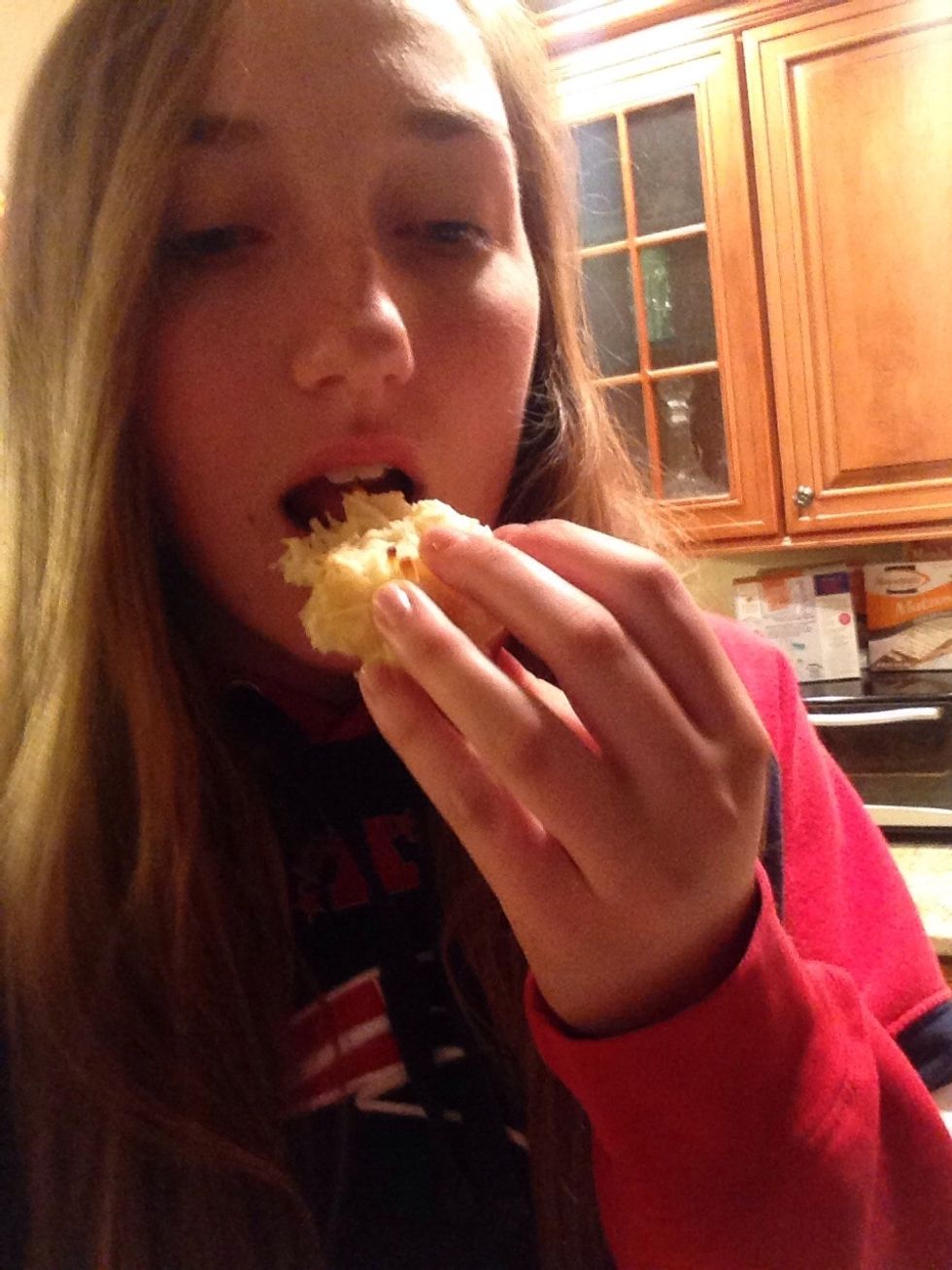 Me eating macaroons!