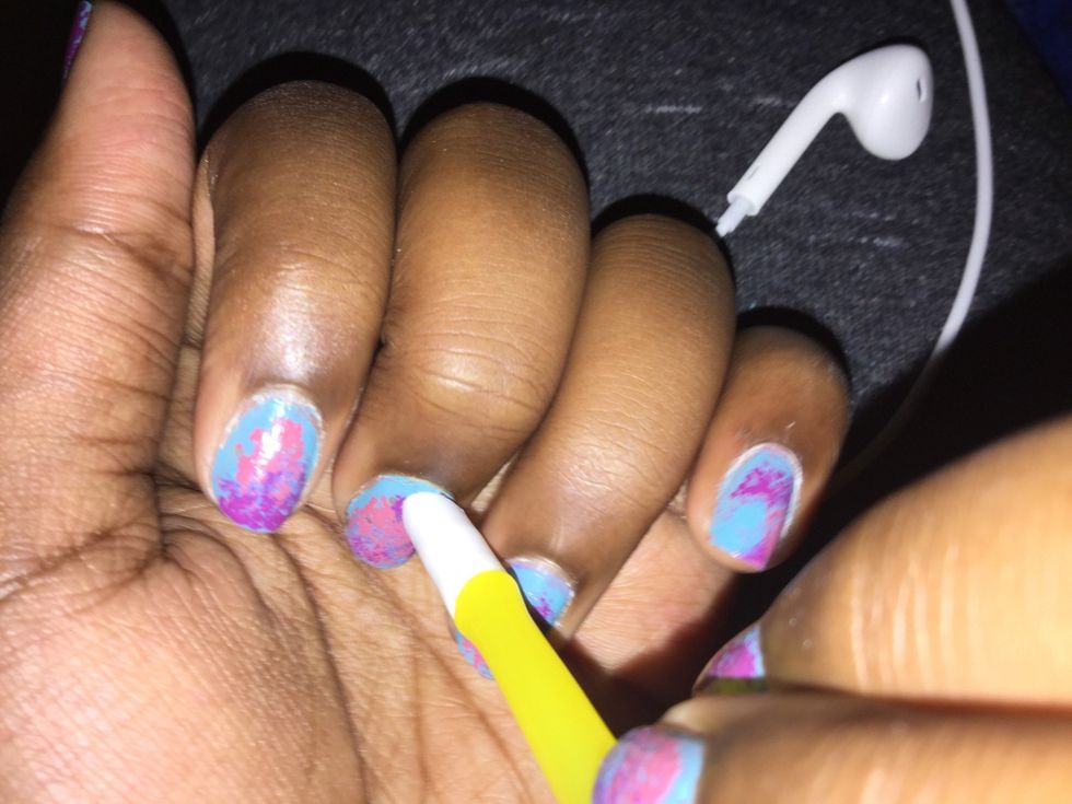 Me pushing my cuticles back please mind my nails