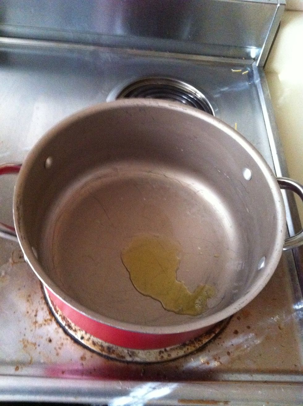 Mean while add a table spoon of olive oil in a different pan