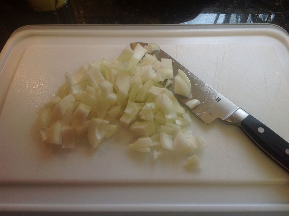 Meanwhile, chop the onion