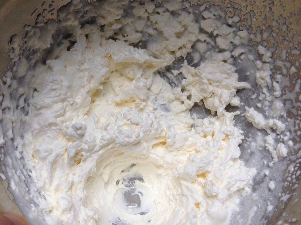 Meanwhile, combine cream cheese and butter with a mixer until really smooth. Add the sugar, 1/2 cup at a time, mixing after each addition. Add vanilla and mix until smooth.