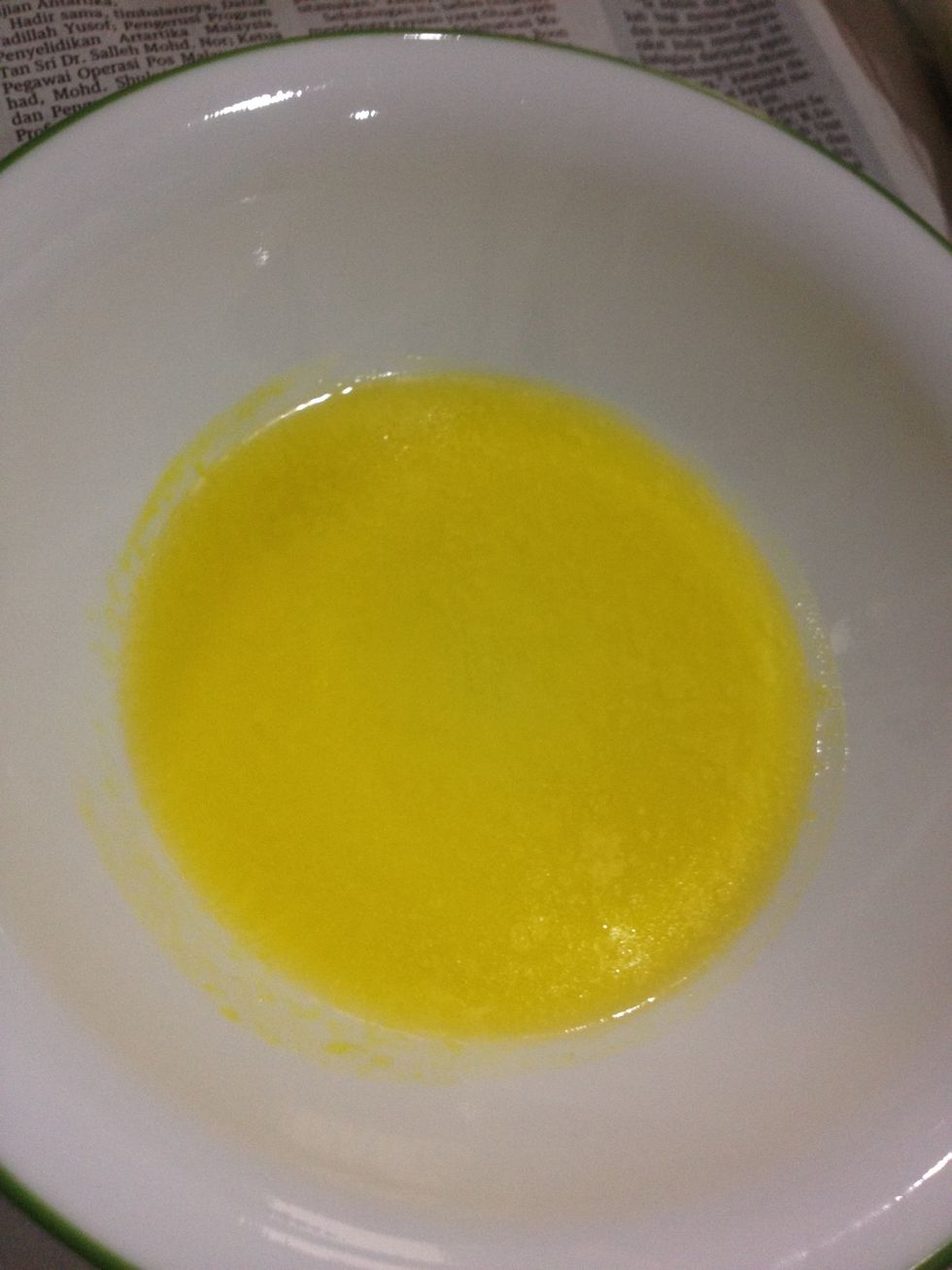 Meanwhile, get your melted butter.