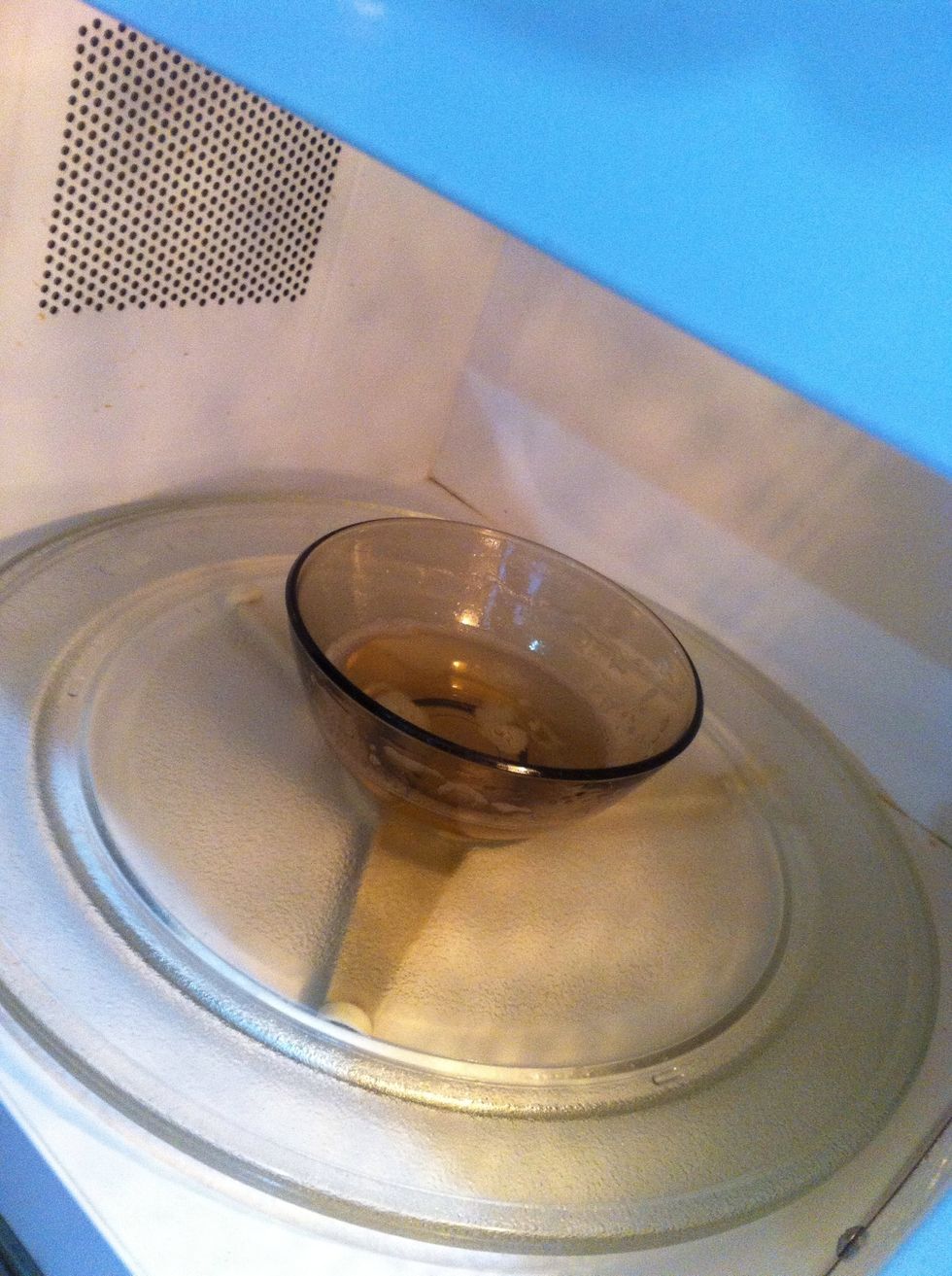 Meanwhile. Microwave for 30 sec. the  diluted gellatin .