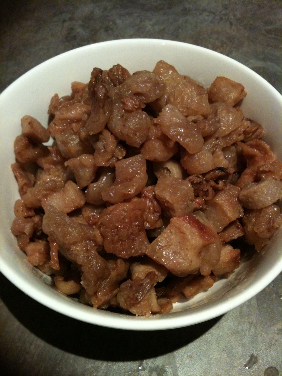 Meanwhile, salt the leftover rind with some unrefined salt, and eat like popcorn!