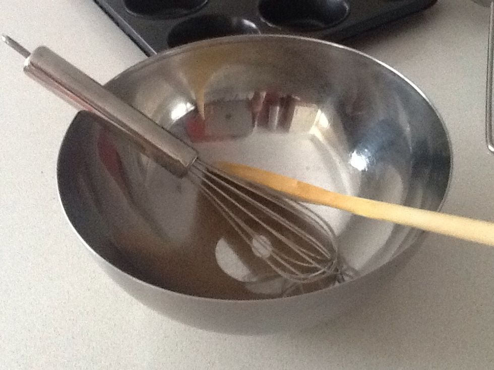 Meanwhile the cupcakes are cooling, combine icing sugar, butter and rose water to make the topping. Mix with wooden spoon until well combined, then whisk until light and fluffy.