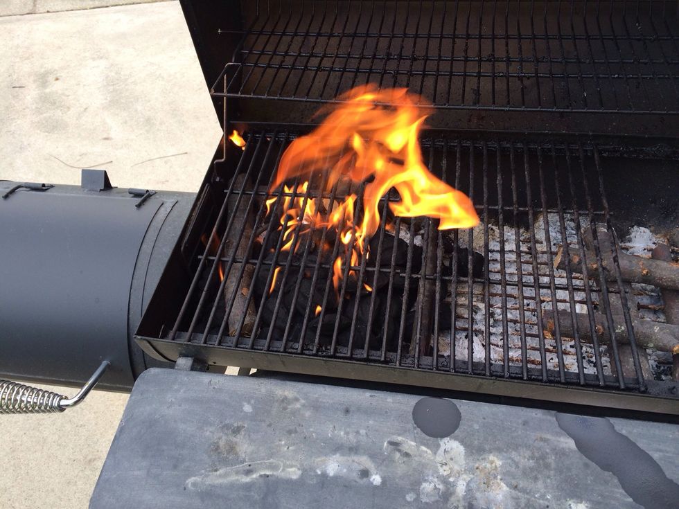 Meanwhile.... The grill is prepping for some protein!