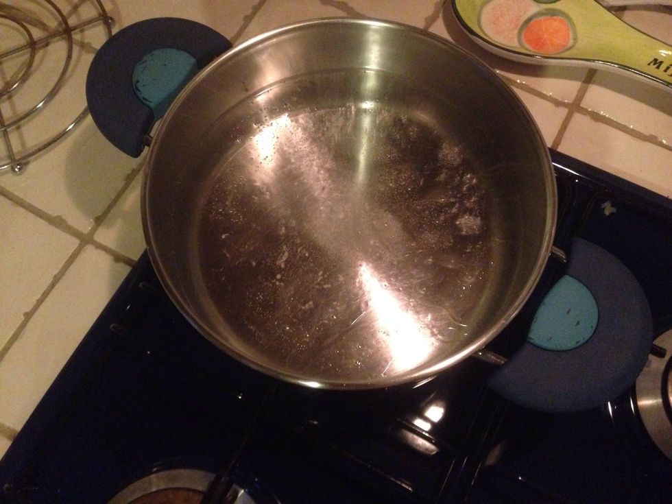 Meanwhile watch the pot of water as it starts to boil