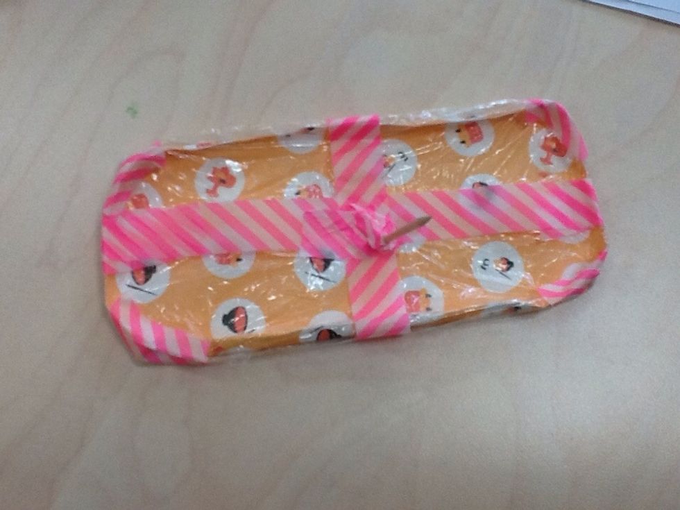 Meanwlile takeout one toothpick ,stick it on the paper