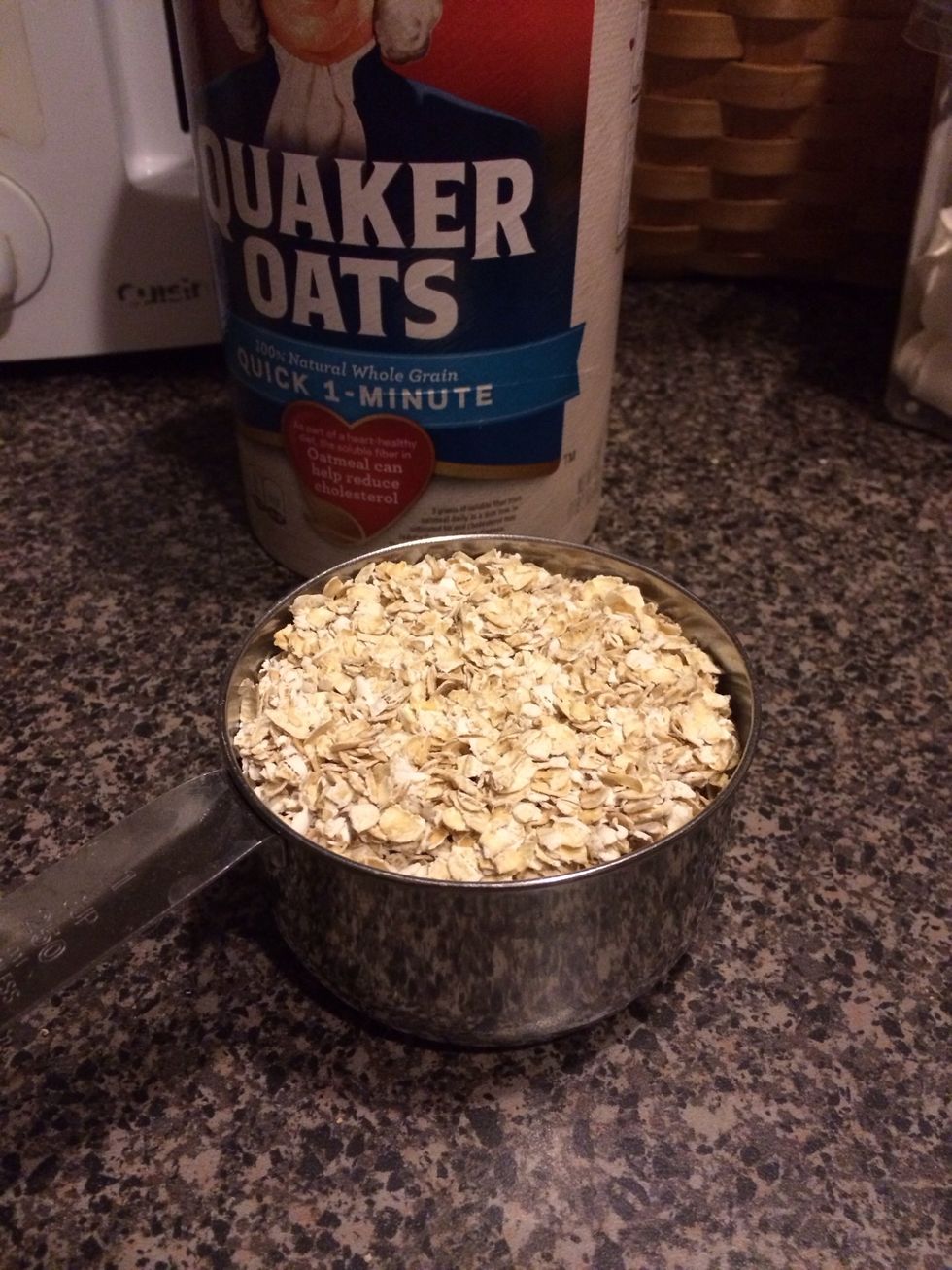 Measure 1-1/2 cups oatmeal