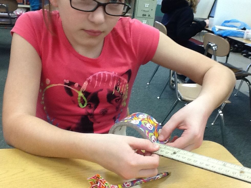 Measure 1/2 inch of duct tape