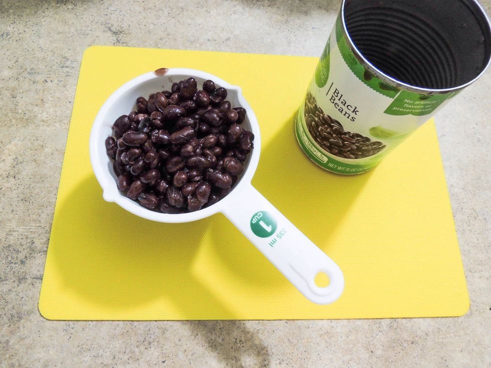 Measure 1 cup black beans