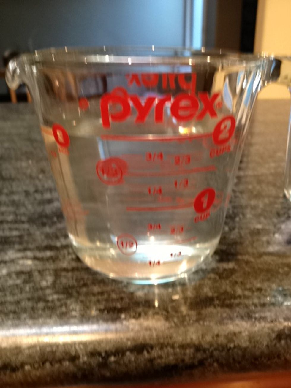 Measure 2 cups of water