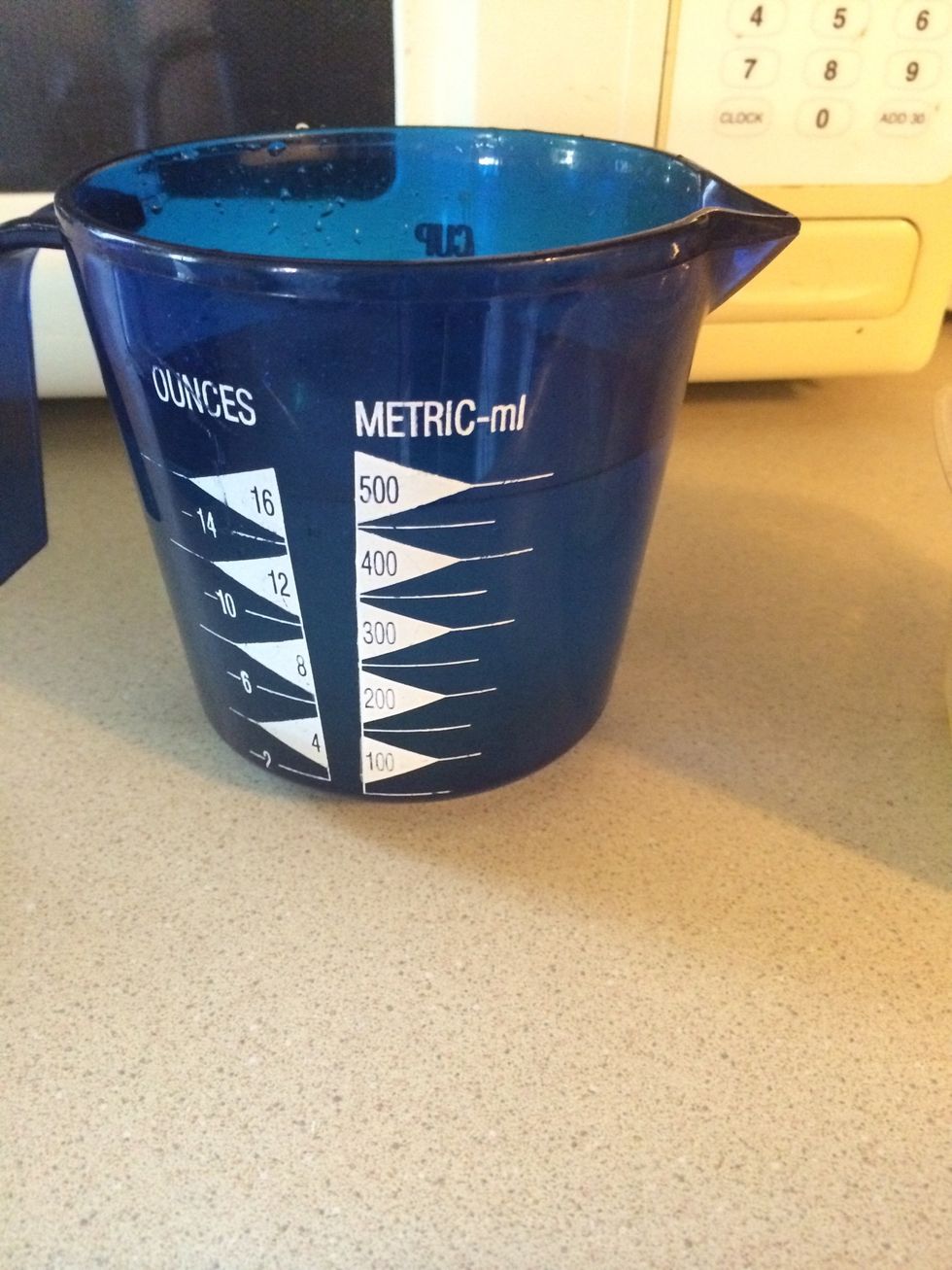 Measure 2 cups of water