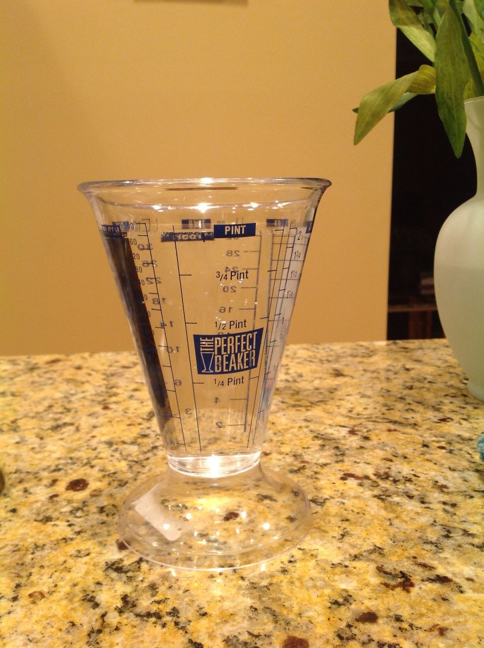 Measure 2 cups of water.
