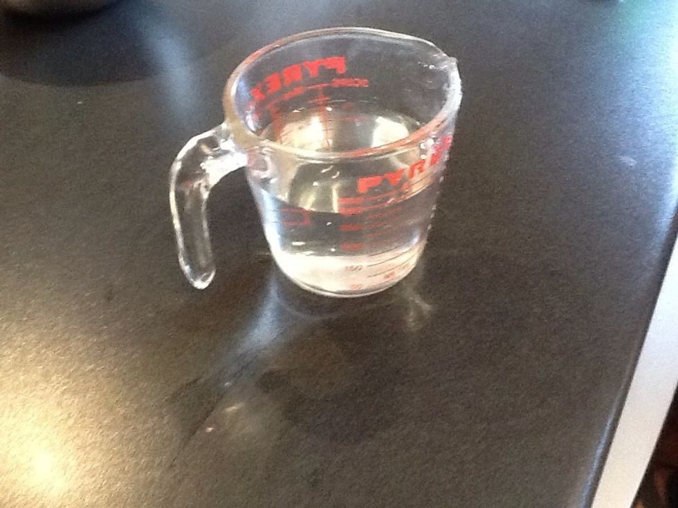 Measure 375 millilitres of water