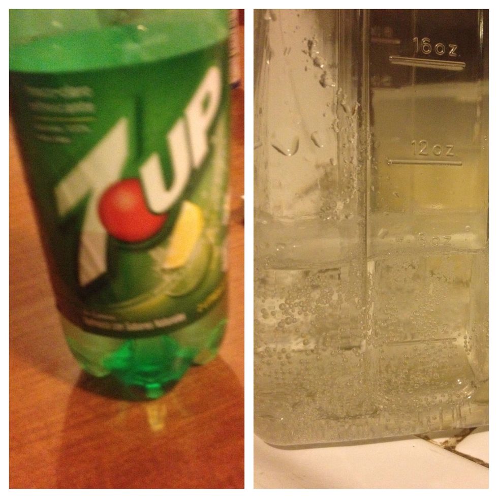 Measure 7 ounces of 7-up