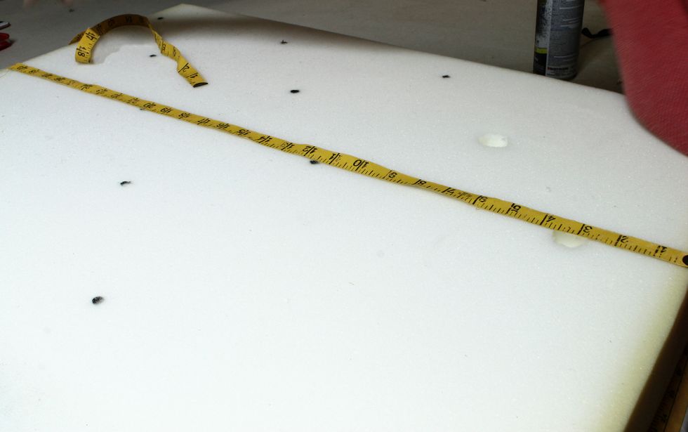 Measure across the top of your foam