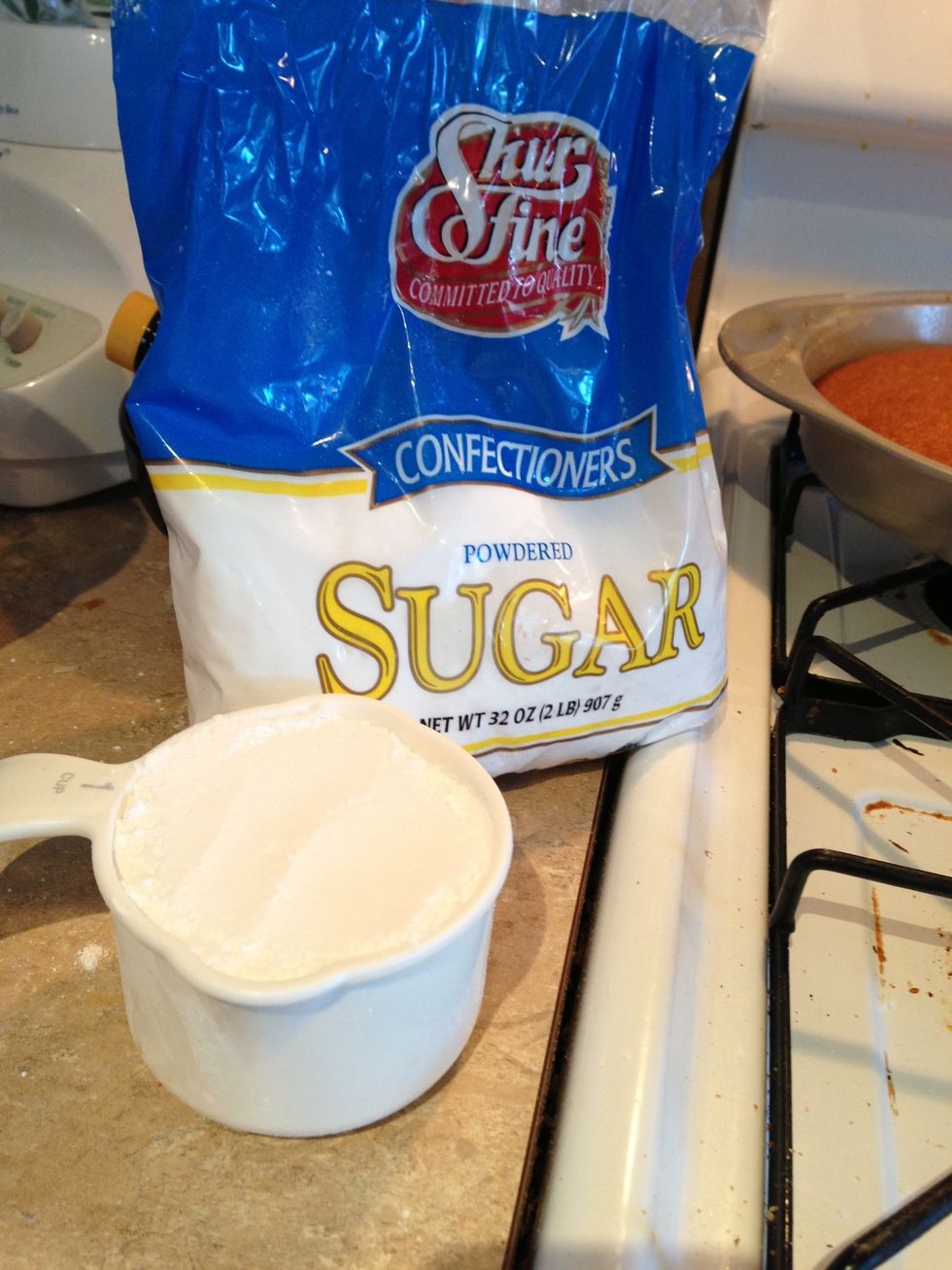 Measure and add your Confectioners sugar.