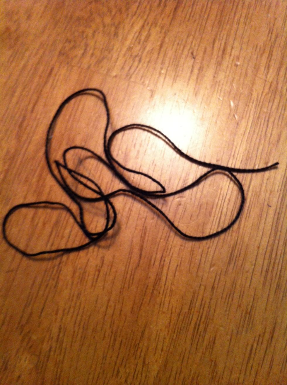 Measure and cut out your cord, string, wire, or ribbon. (25 inches)