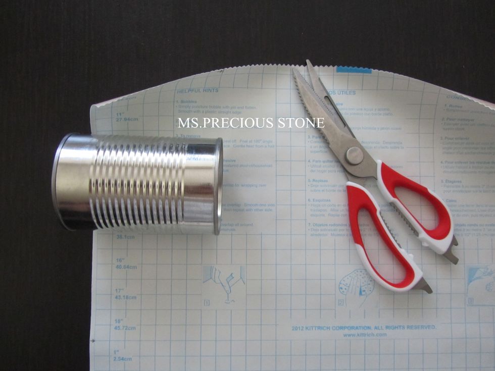 Measure and cut the liner to fit the size of the can. The liner itself makes it so easy. You won't need a ruler or anything else.