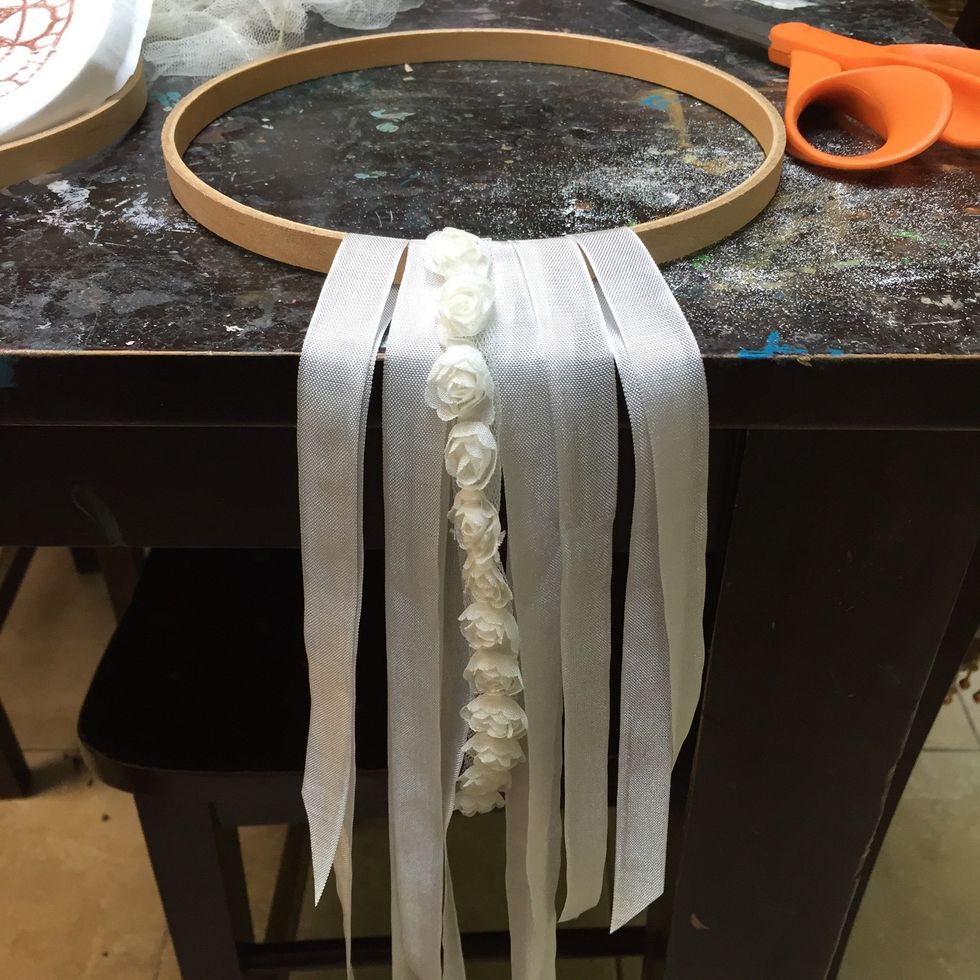 Measure and cut various lengths of ribbon