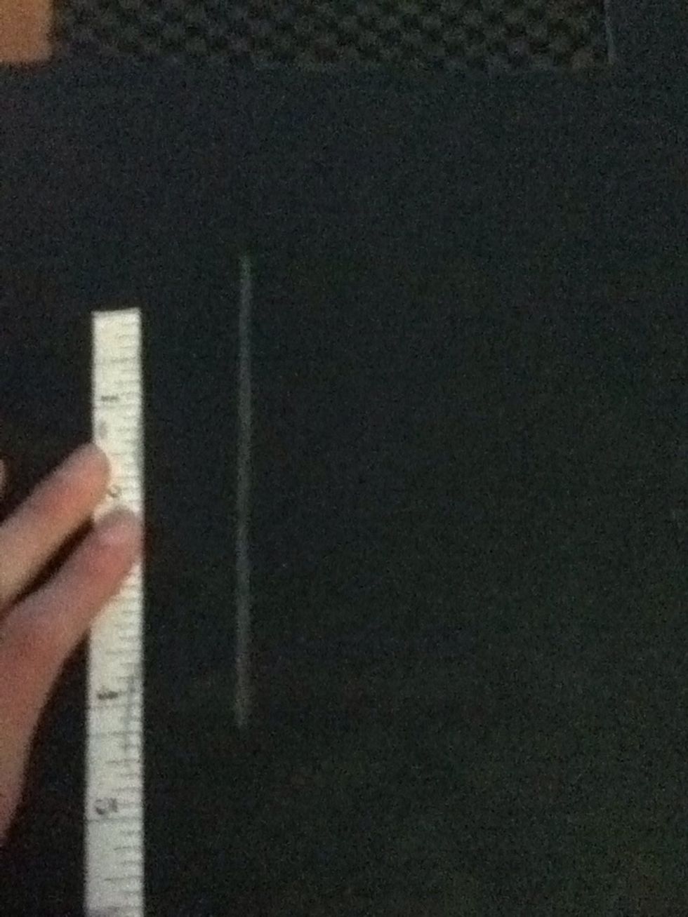 Measure and mark a line 5 inches long.