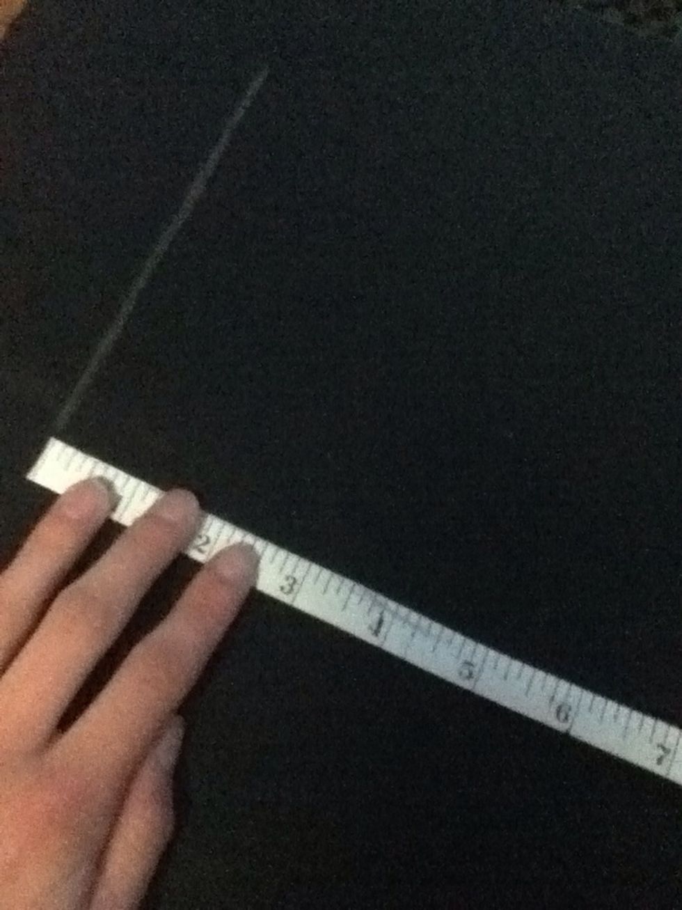 Measure and mark a line 6 inches long.