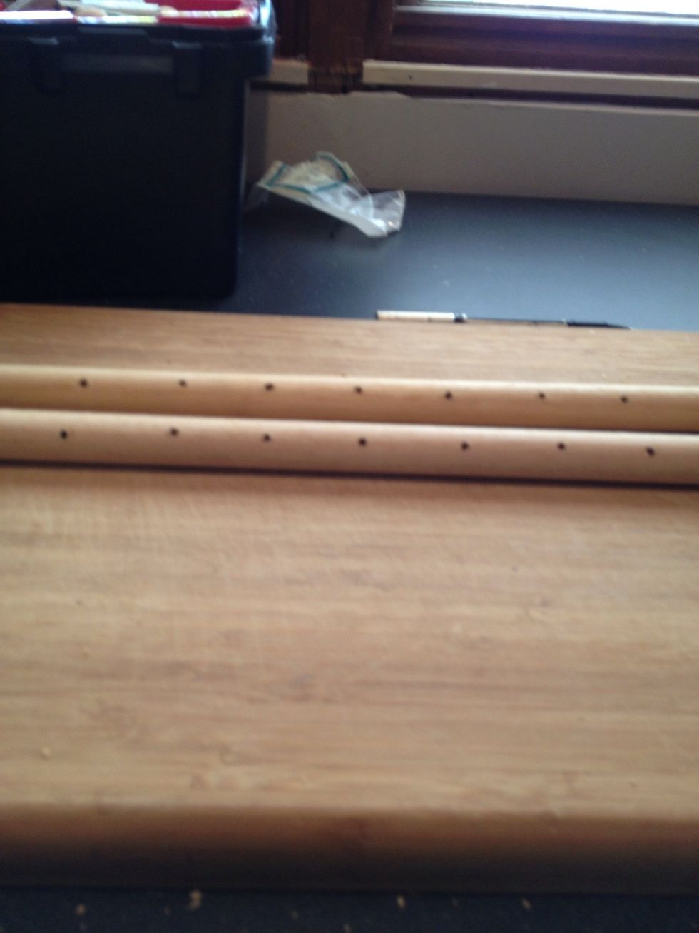 Measure and mark where to drill.