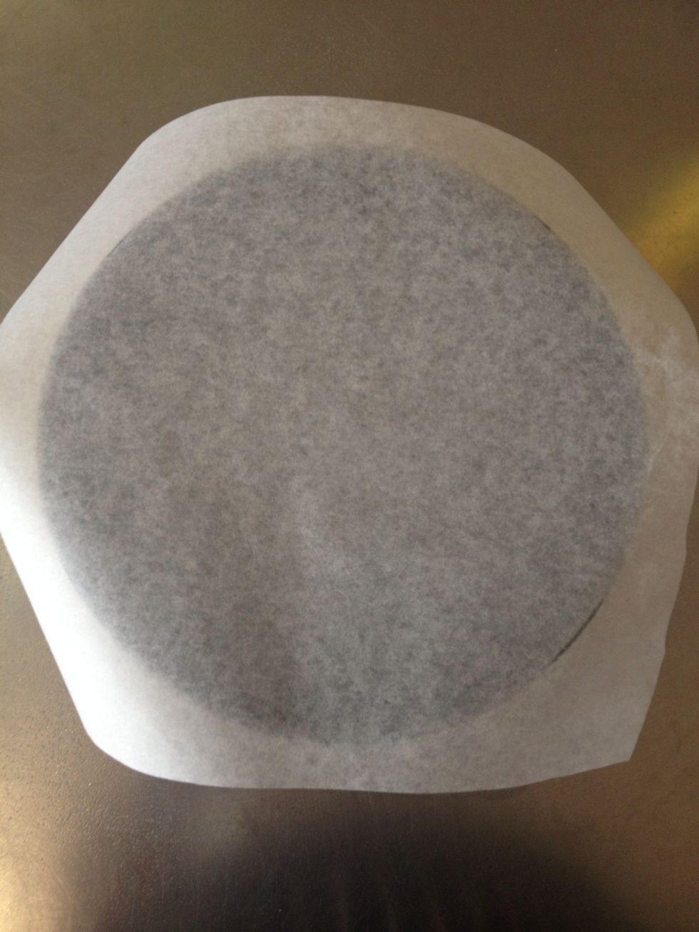 Measure cake tin and line the bottom