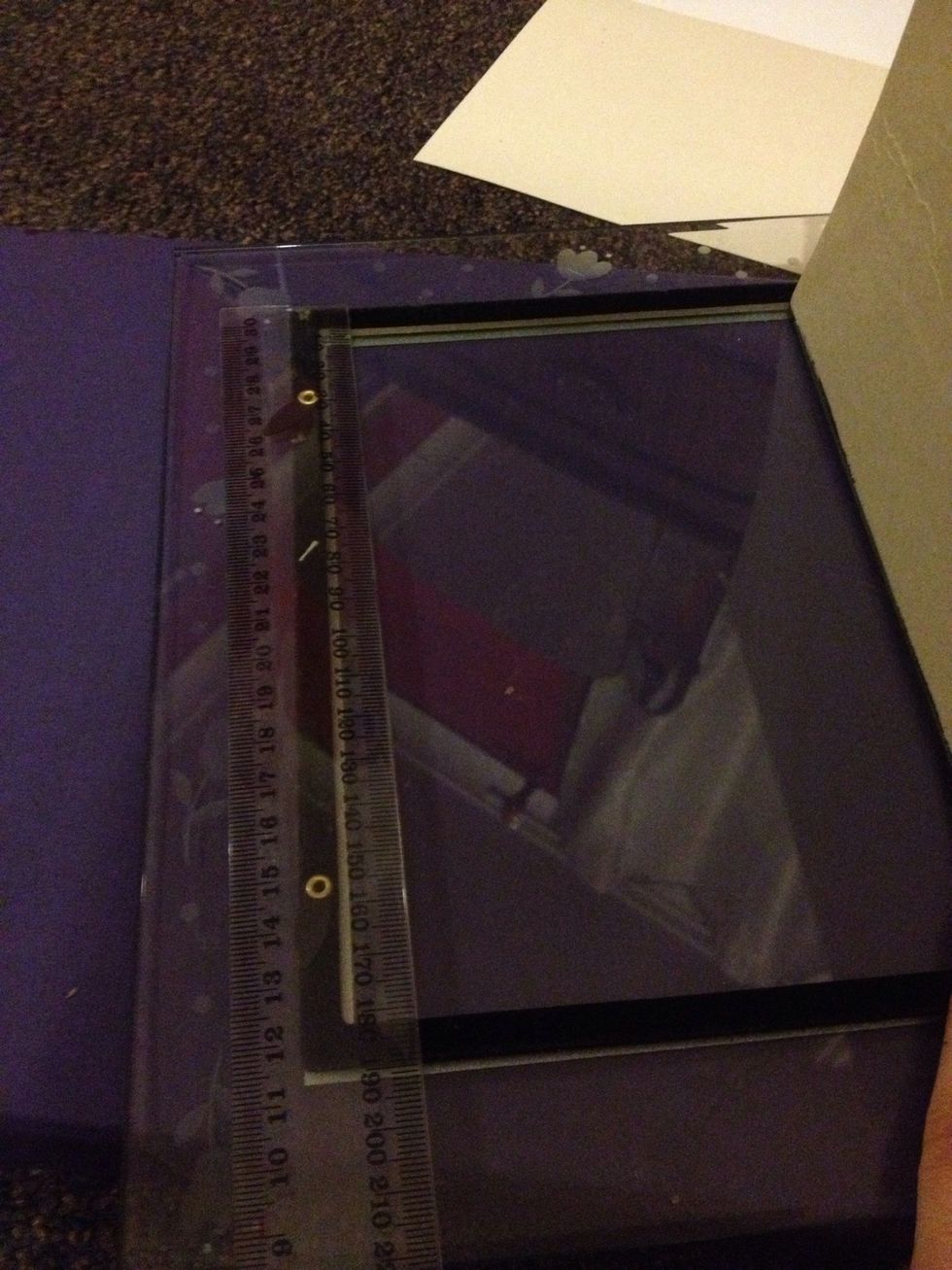 Measure frame . You'll need perfect measurements for your paper to fit nice and snug