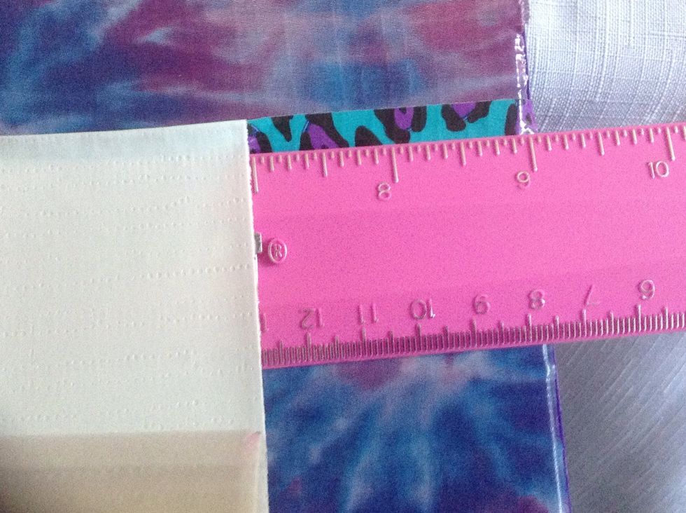 Measure how far it is to the top of the tape from the top of the binder.