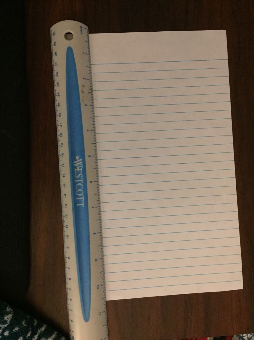 Measure how thick you want your pieces of paper to be