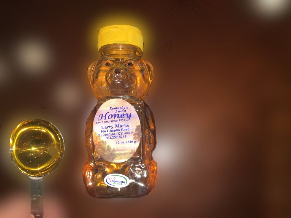 Measure one tablespoon of honey.