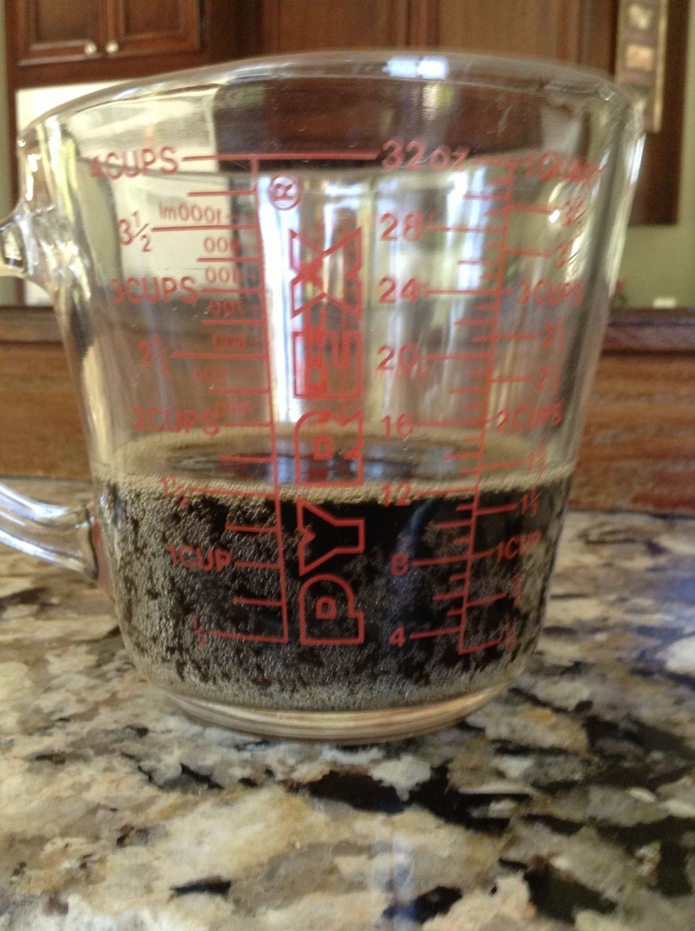 Measure out 12 oz of your choice of soda. Use dark soda for chocolate cakes and light sodas for white cakes!! But the possibilities are endless!!!