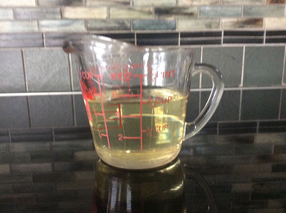 Measure out 2/3 cup of oil. Here I used Wesson canola oil.