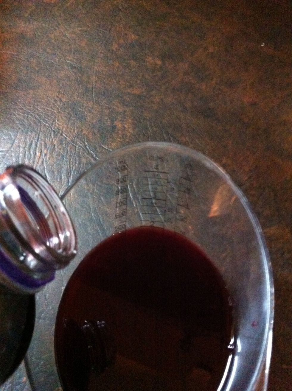 Measure out 2 cups pomegranate juice.