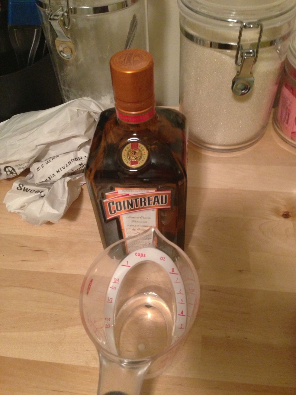 Measure out 2 oz of Cointreau and add to the blender.