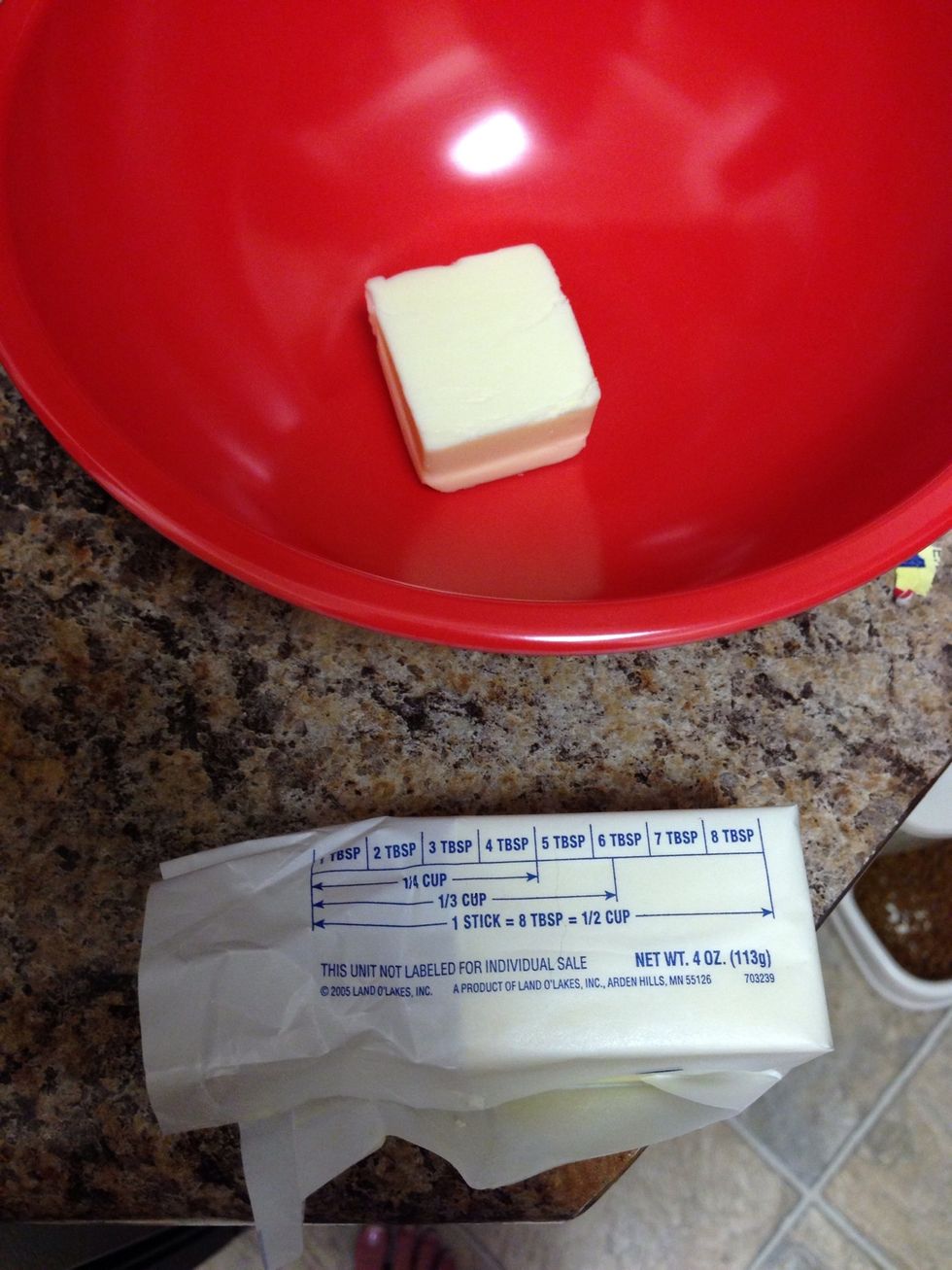 Measure out 2 Tbsp of butter in a bowl.