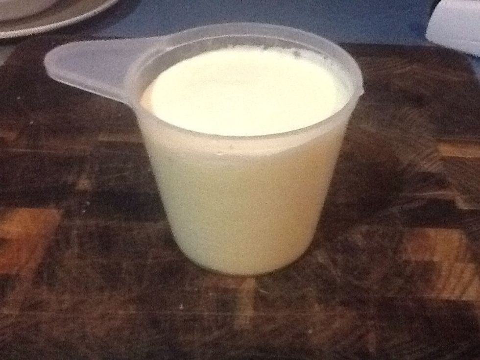 Measure out 200mls of thickened cream