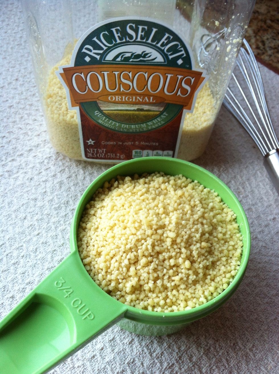 Measure out 3/4 cups couscous
