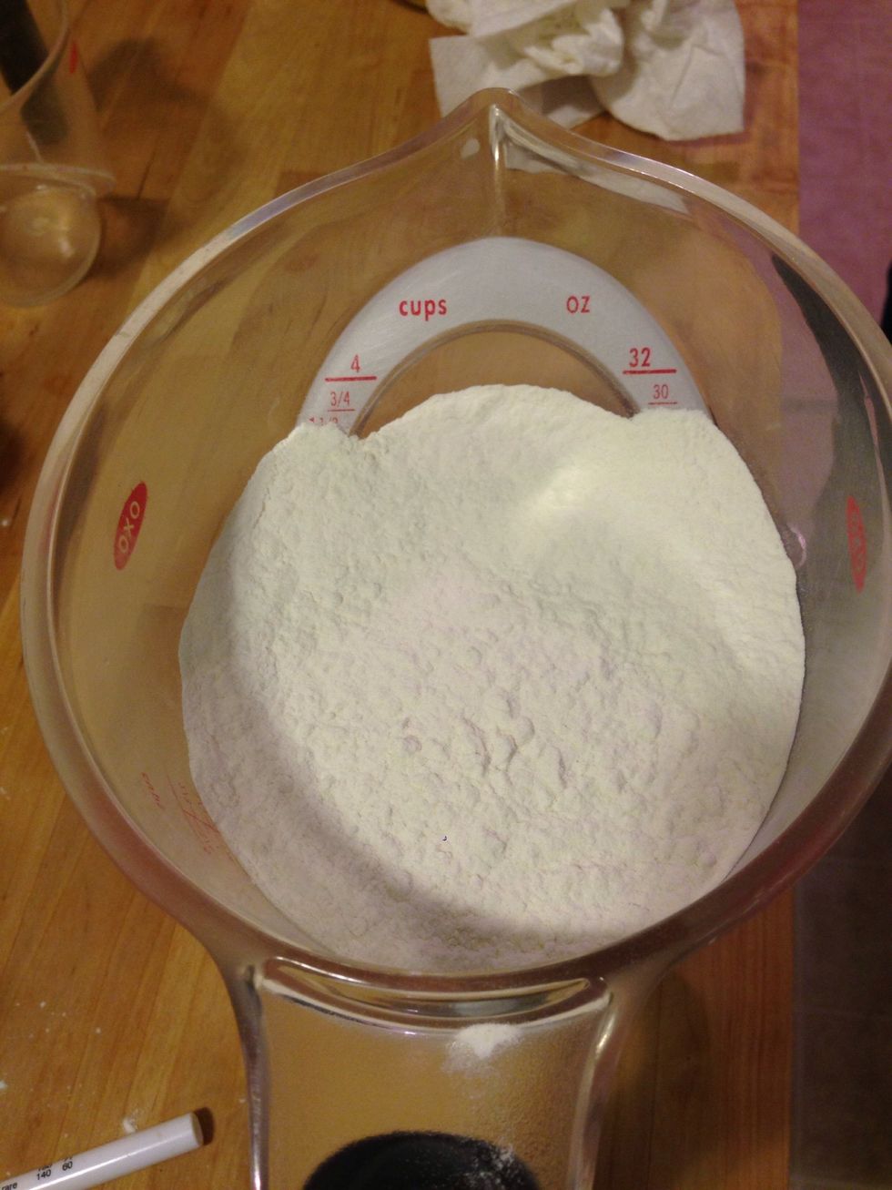 Measure out 4 cups of flour. The recipe said 3 1/2c, but the dough was still really sticky.