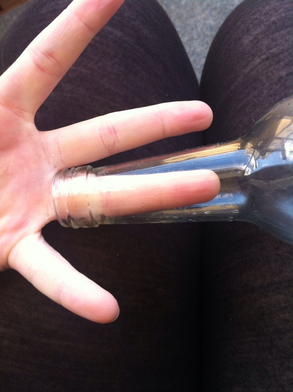 Measure out about where to cut. Dont have to be exactly where youre finger ends