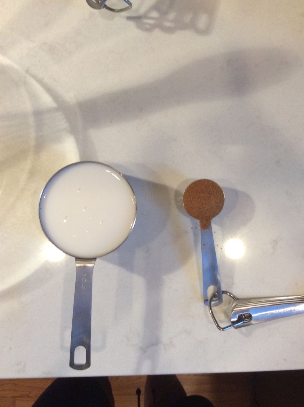 Measure out the coconut milk and coconut sugar.