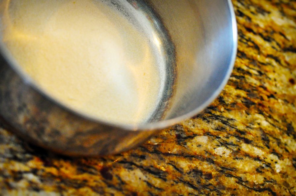 Measure out the gelatin into the bottom of a small saucepan.