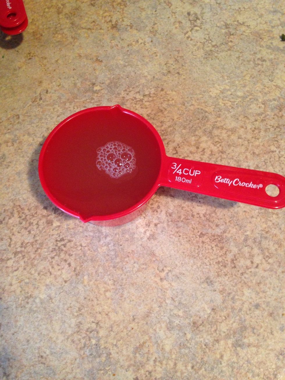 Measure out your chicken broth to 3/4 cup and pour into the crockpot.