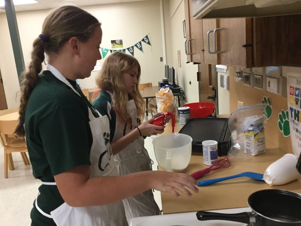 Measure out your ingredients and mix it into the bowl.