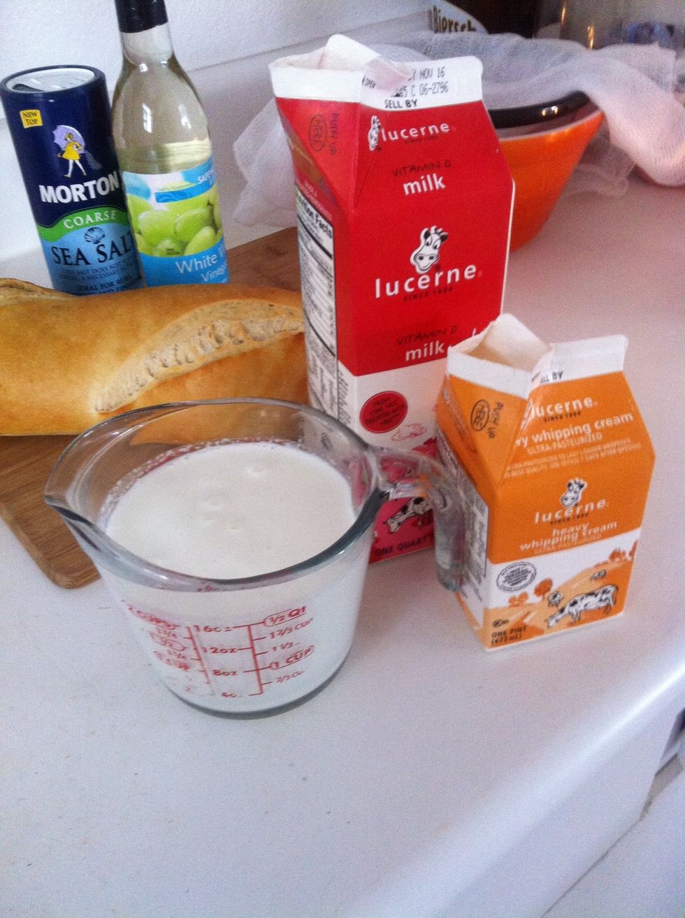Measure out your milk and cream